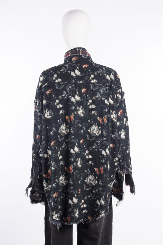Hemd Reversible Shredded Seam Drop Neck Shirt R13WR463 multi, R 13