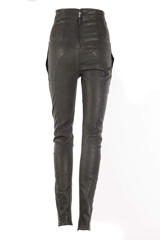 Leder Hose LSV Dirt Leggings RP02D3358 dark dust, Rick Owens