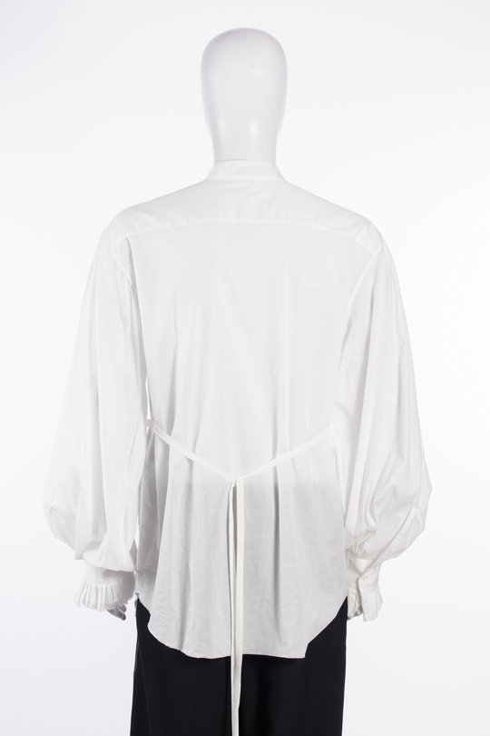Hemd Nuel Ruffled Plastron Comfort Shirt white, Ann Demeulemeester