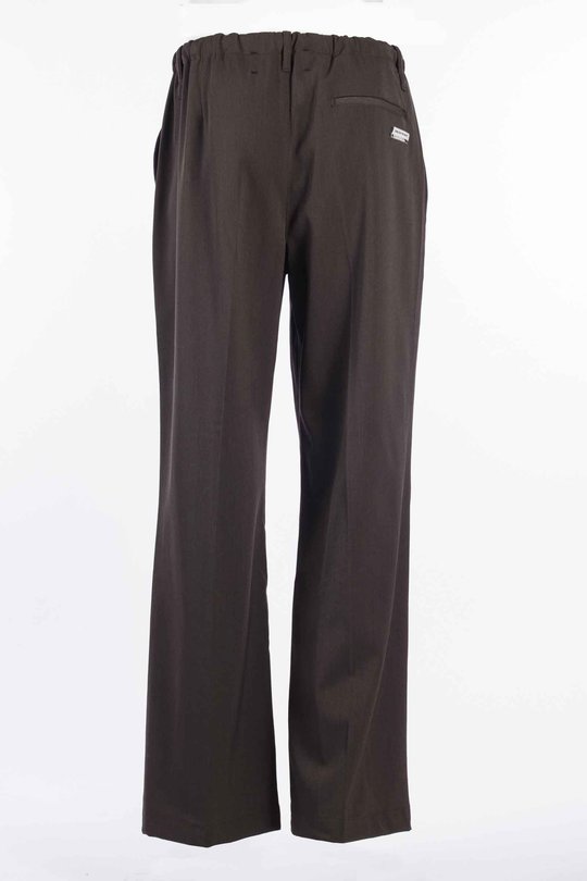 Hose 262_UPT110_STRGBRN LOOSE PIN STITCH PANT brown, SONG FOR THE MUTE