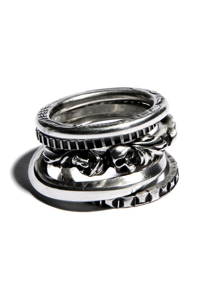 Ring 5 Ring Combi Skull, Werkstatt Muenchen