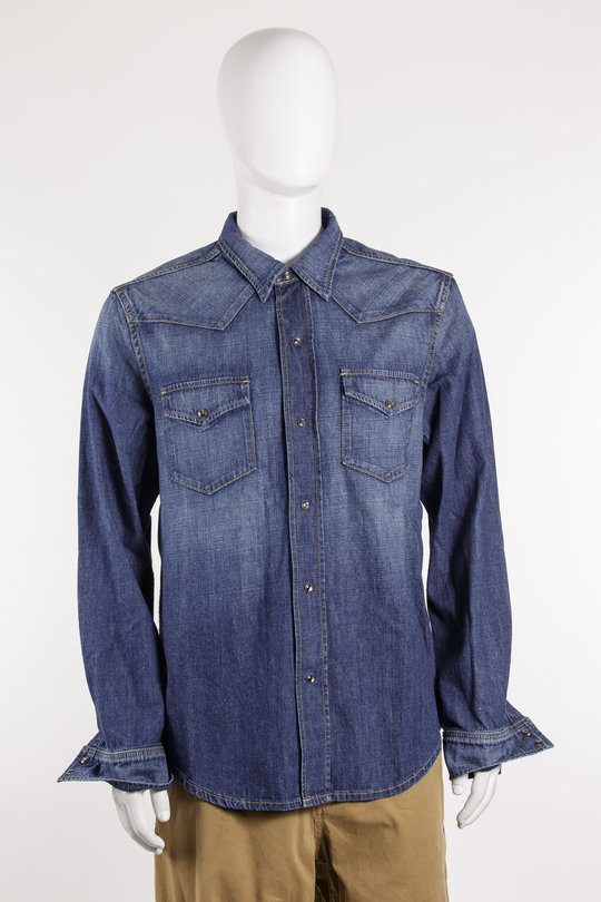 Hemd Travis Denim Shirt 11758 W46 jeans blue, Nili Lotan