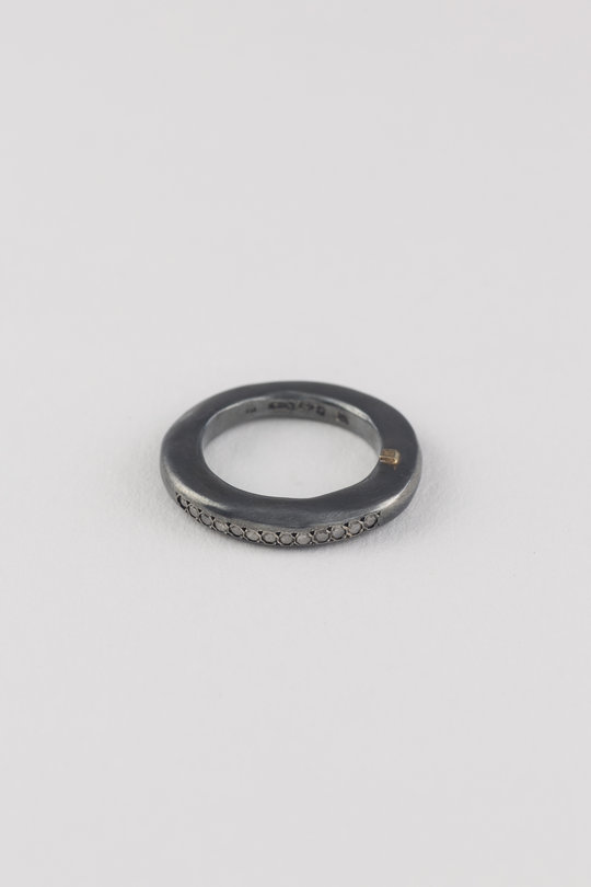 Ring mit weissen Diamanten black/ white, Rosa Maria Jewellery
