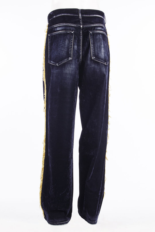 Hanno 5-Pockets Straight Leg Loose Trousers dark blue, Ann Demeulemeester