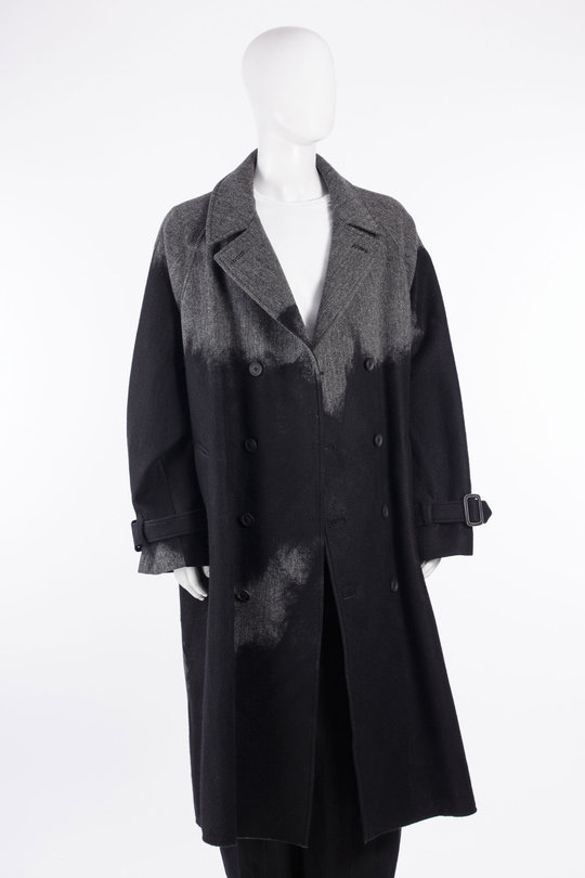 Mantel HW-C09-143-1 black/grey, Yohji Yamamoto